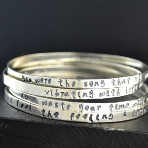 Phish Sterling Silver Stacking Bracelets