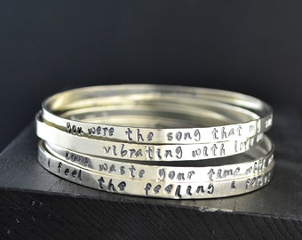 Phish Sterling Silver Stacking Bracelets