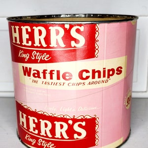 Herr's Potato Chip Cardboard Canister