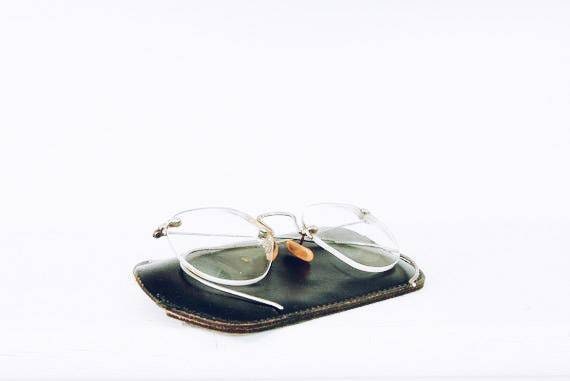 Eye Glasses with Button Snap Case - Material Cult… - image 1