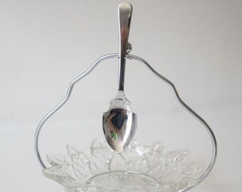Glass Caddy Dish with Spoon