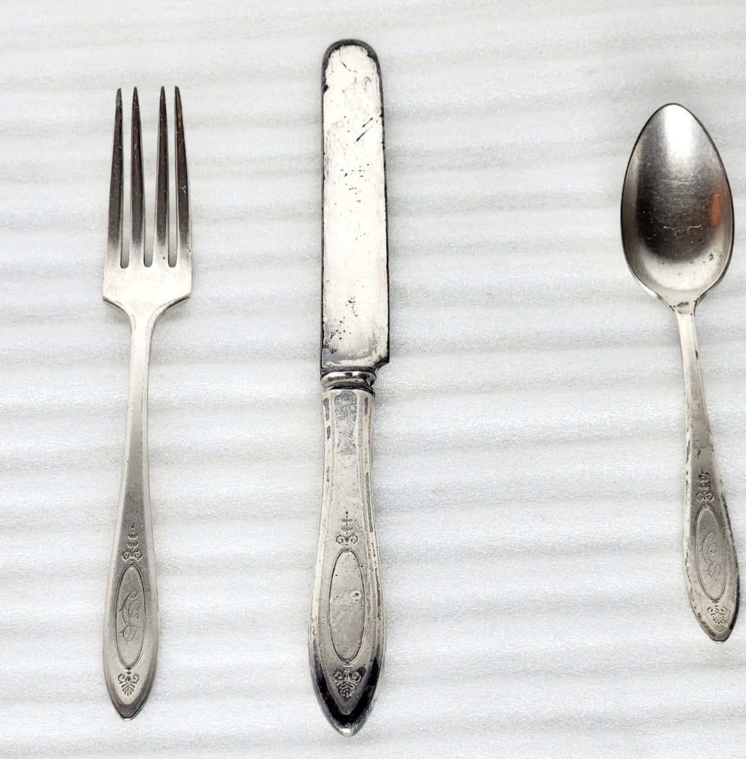 Antique Silverware Set - Etsy