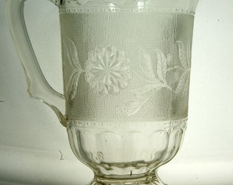 Antyczny dzbanek na mleko - Flint Glass Company 1885