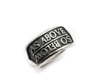 As Above, So Below Ring - Handmade Sterling Silver As Above Ring, handmade by Sam Ryde in the UK.