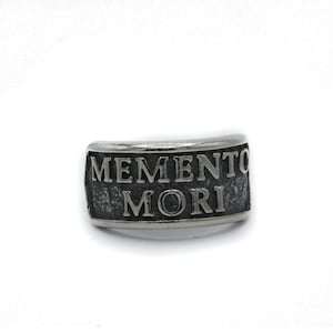 Memento Mori Ring - Sterling Silver 925 Memento Mori Ring - Handmade in the UK by Sam Ryde image 1