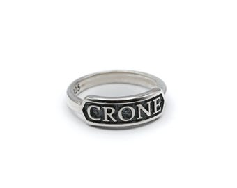 CRONE Ring - Handmade, Sterling Silver, Crone, handmade by Sam Ryde in the UK