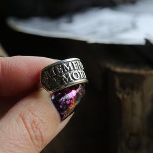 Memento Mori Ring - Sterling Silver 925 Memento Mori Ring - Handmade in the UK by Sam Ryde image 2