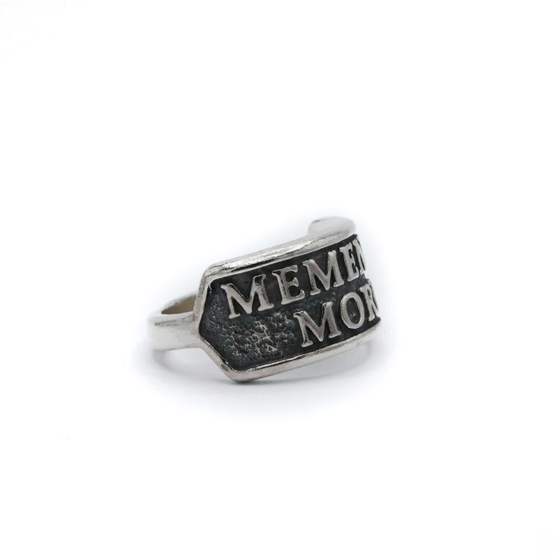 Memento Mori Ring - Sterling Silver 925 Memento Mori Ring - Handmade in the UK by Sam Ryde image 3