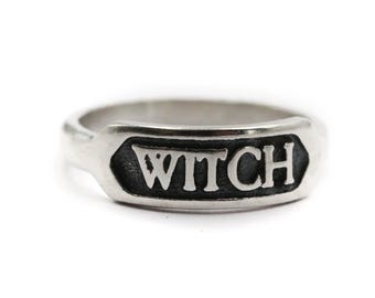 WITCH Ring - Handmade Sterling Silver Witch Ring, handmade by Sam Ryde in the UK.