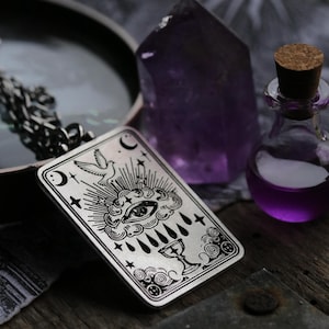 The grief card pendant - Sterling Silver grief card pendant - handmade in the UK by Sam Ryde