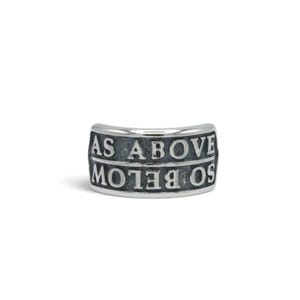 As Above, So Below Ring - Handmade Sterling Silver As Above Ring, handmade by Sam Ryde in the UK.