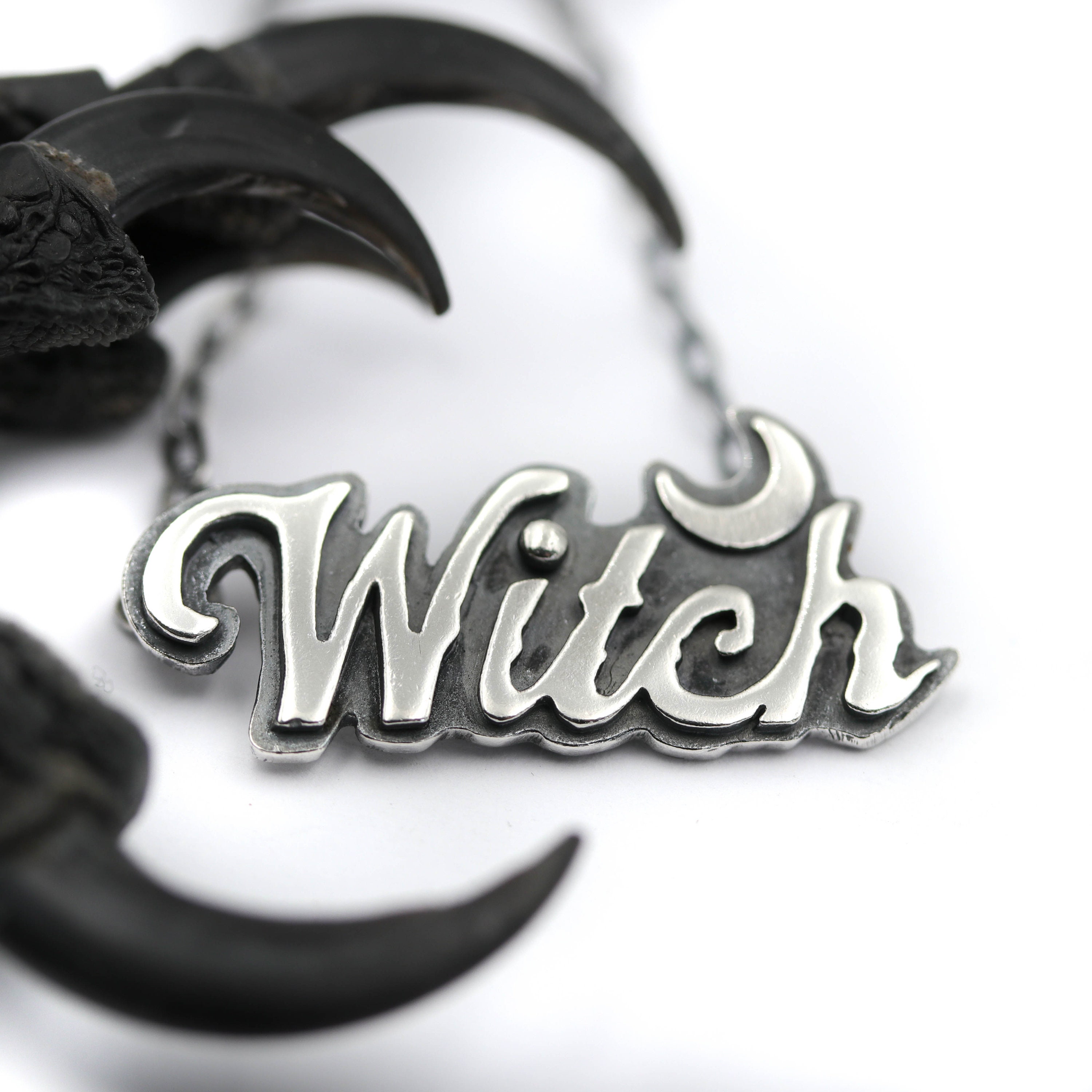 Sterling Silver Witch Necklace Witch Jewellery Gothic Etsy