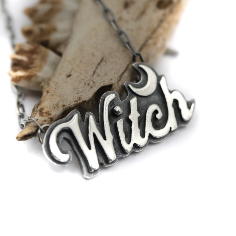 Sterling Silver Witch Necklace Witch Jewellery Gothic - Etsy