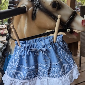 Classic Western Bandanna Skirt with eyelet-  Girls 1T- 8yrs..... Rodeo, Southwestern, Prairie Skirt, Cake Smash, Toddler.