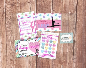 Printable Dance Valentine Cards, Teacher & Twirler Valentines (PDF)
