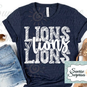 Lions school spirit shirt / lions football / Lions baseball / Lions school shirt