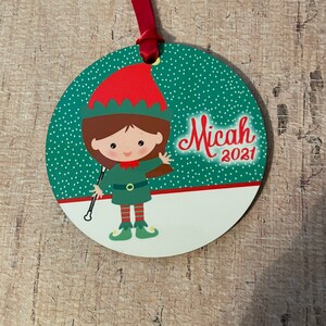 Elf twirler ornament / Baton twirler ornament / baton twirling Christmas ornament / twirl Christmas ornament / personalized twirler ornament