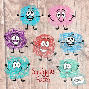 Scribble Faces, Scribble Cartoons, Scribble Circles, Scribble Clipart, Scribble Story, Scribble shapes, Scribbles