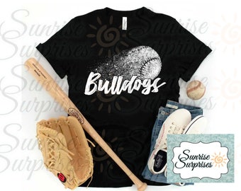 Bulldogs Baseball Shirt, School Spirit Tee
