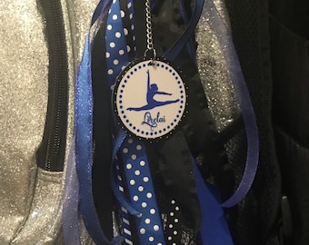 Personalized Baton Twirler Bag Tag – Ribbon Accent Luggage Tag