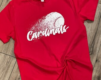 Cardinals Baseball Shirt, School Spirit Bella Canva Tee