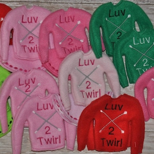 Baton twirling majorette elf sweater