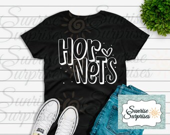 Hornets School Spirit T-Shirt, Unisex Bella Canvas