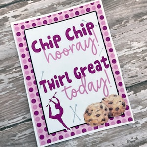 Baton Competition Good Luck Cards / Baton Twirler Cards / Chip Chip Hooray Baton / Baton Recital Good Luck