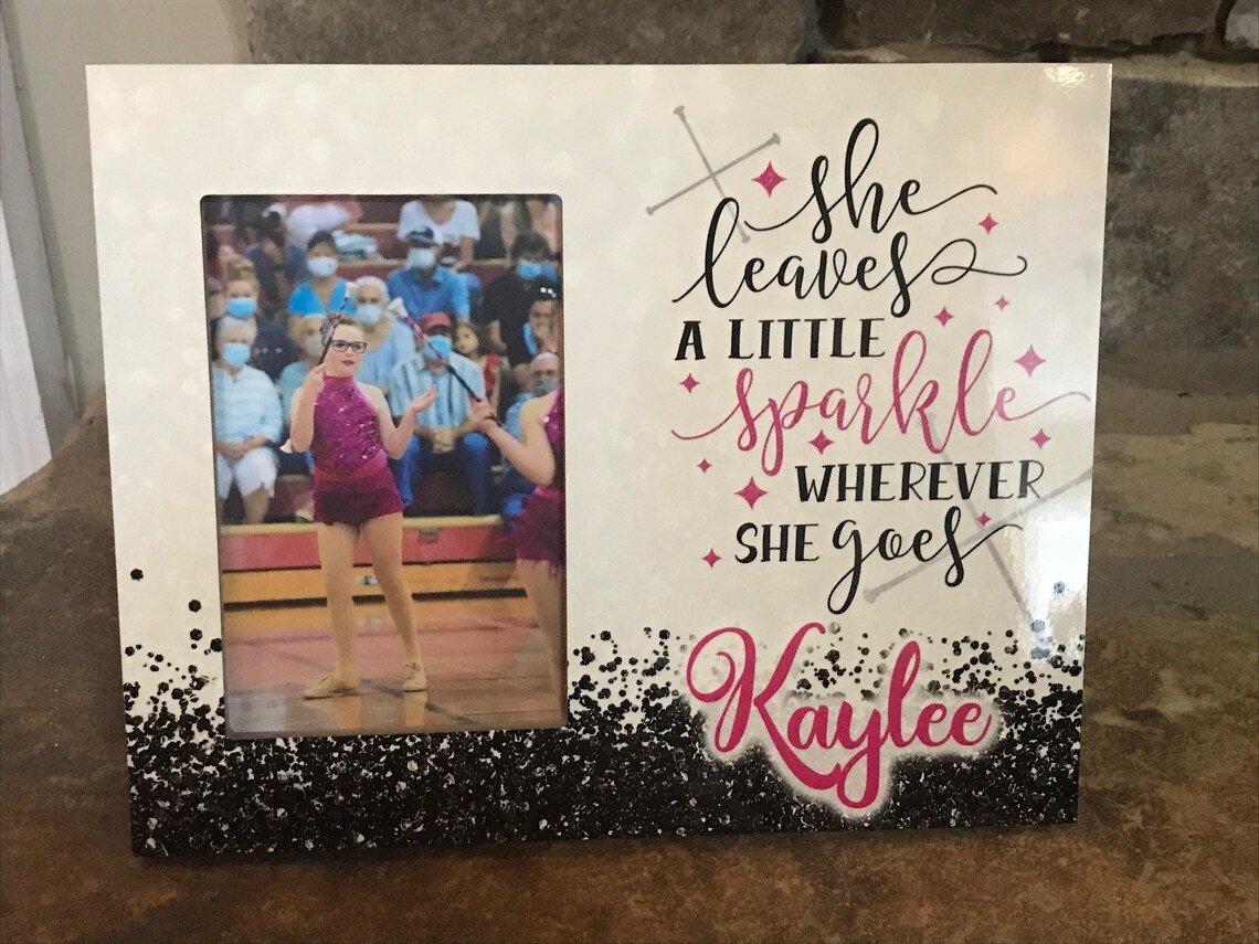 Personalized Baton Twirling Picture Frame, Sparkle Design - Etsy