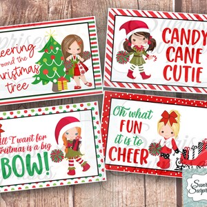 Cheerleader Cheer Christmas card  / cheer Christmas cards / Christmas cheer printable / Christmas cards / cheer printable / Christmas print