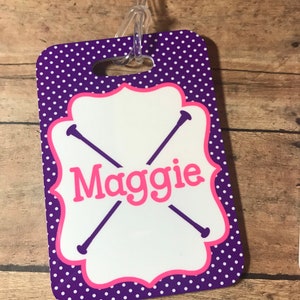 Bag tag - luggage tag for Baton twirler feature twirler competitive twirler majorette