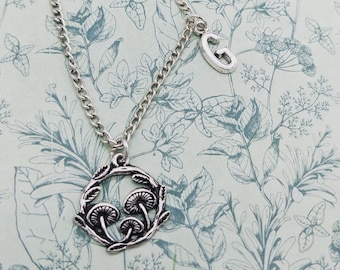 Mushroom necklace, mushroom pendant, mushroom jewellery, mushroom gifts, fungi gifts, fungi necklace, toadstool necklace, toadstool gifts,