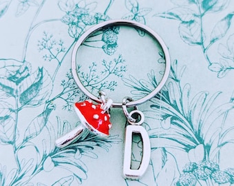 Llavero de hongo, llavero de seta, llavero cottagecore, regalos para amantes de los hongos, accesorios de hongos, dije para bolso de estilo hada, dije para bolso de chef