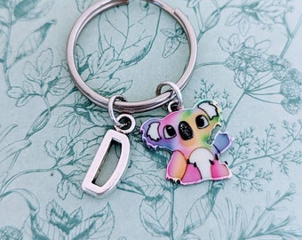 Koala keychain, koala bag accessories, koala lover gifts, zoo keeper gifts, gifts for animal lovers, koala charm, koala themed, cute keyring