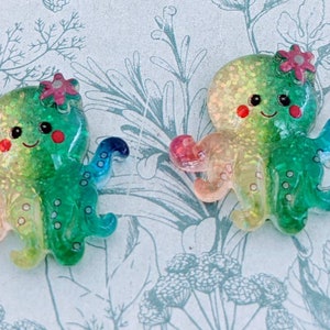 Octopus stud earrings, octopus jewelry, octopus lover gifts, squid earrings, squid jewellery, sea animal themed, children&#39;s earrings,