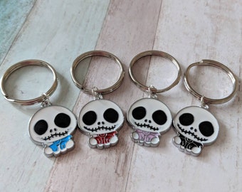 Zombie keyring, horror gift, novelty keyring, goth keyring, punk keyring, alternative gift, day of the dead, friend gift, bff gifts,