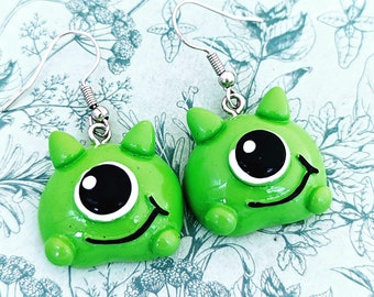 Monster earrings, monster jewellery, Halloween lover gifts, Halloween earrings, cute monster, novelty fun earrings, horror lover gifts,