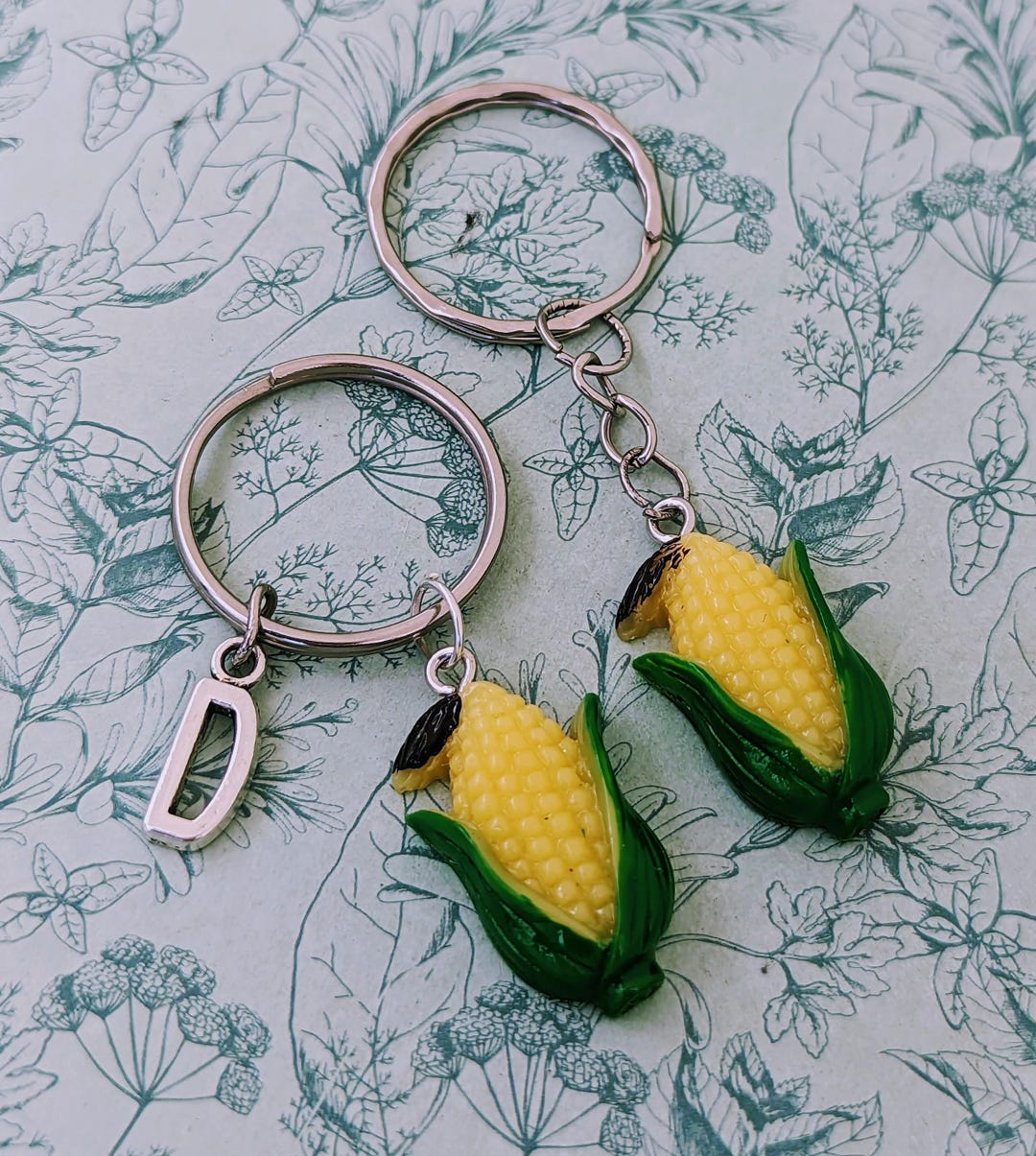 BFLCTTBD Corn Keychain Set - 10 Pack Funny Vegetable Key Rings Stress Toy
