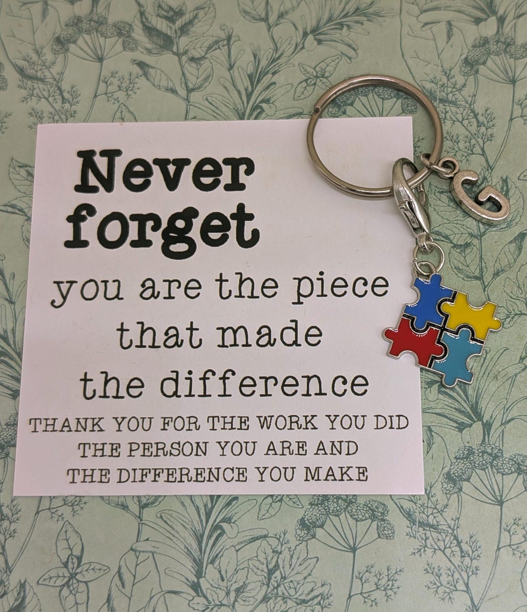 Autism Keyring, Autism Keychain, Autism Teacher Gifts, Teaching ...