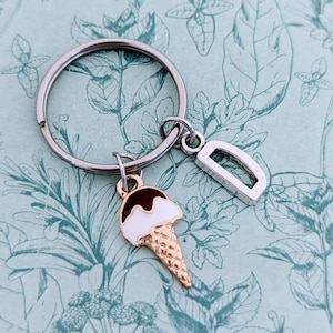 Eis Schlüsselbund, Eis Schlüsselring, Eiscreme Liebhaber, Koch Schlüsselbund, Koch Geschenke, Eis inspiriert Geschenke, Lebensmittel Schlüsselanhänger, Essen inspiriert