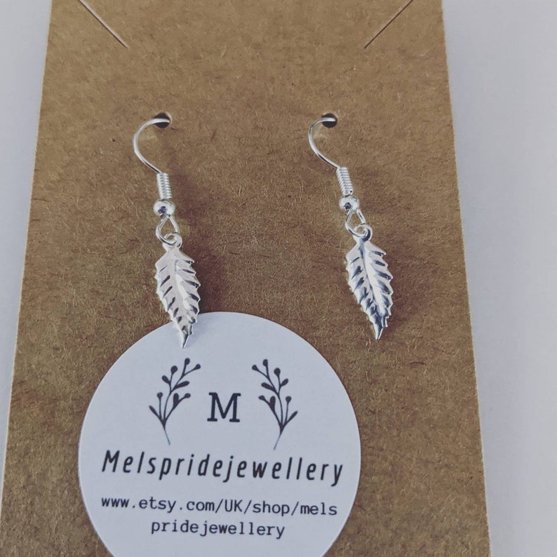 nature earrings Leaf earrings woodland earrings nature jewellery, vegan earrings forest jewellery leaf jewellery charm earrings