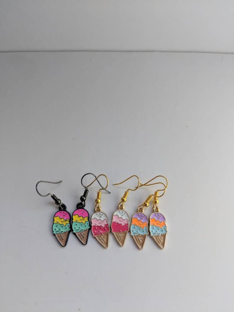 Ice Cream Earrings Food Earrings Food Jewelry Novelty Etsy