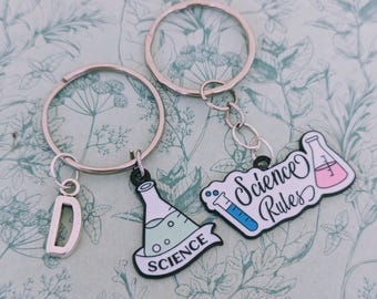Science keychain, science lovers gifts, chemistry teacher gifts, biology teacher gifts, science themed, gifts for scientist,