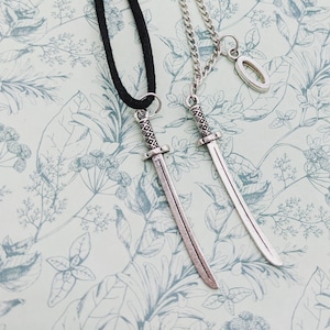 Samurai sword necklace, katana necklace, men's necklace, japense sword, japense gifts, gothic necklace, gothic jewellery, otaku gifts,