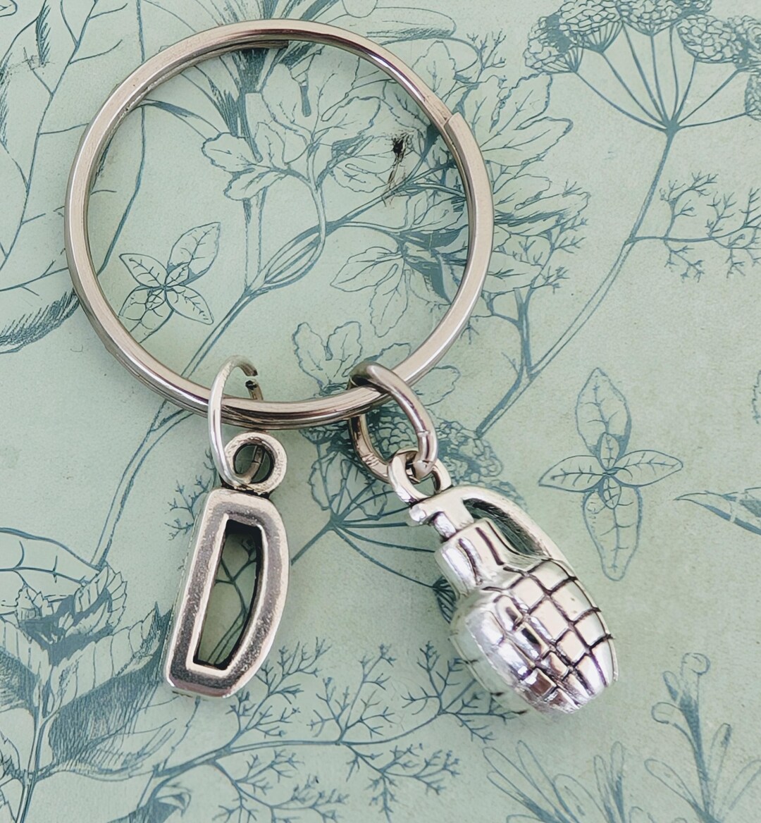 Silver Army Grenade Keyring, Grenade Keychain, Army Themed Gifts ...