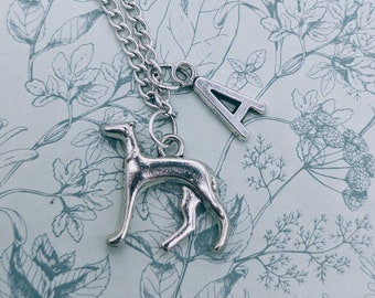 Colar com pingente de galgo, presente para amantes de galgos, tema canino, presentes para whippets, colar para whippet, joias para cães, para mães de cachorro, presentes personalizados para cães.