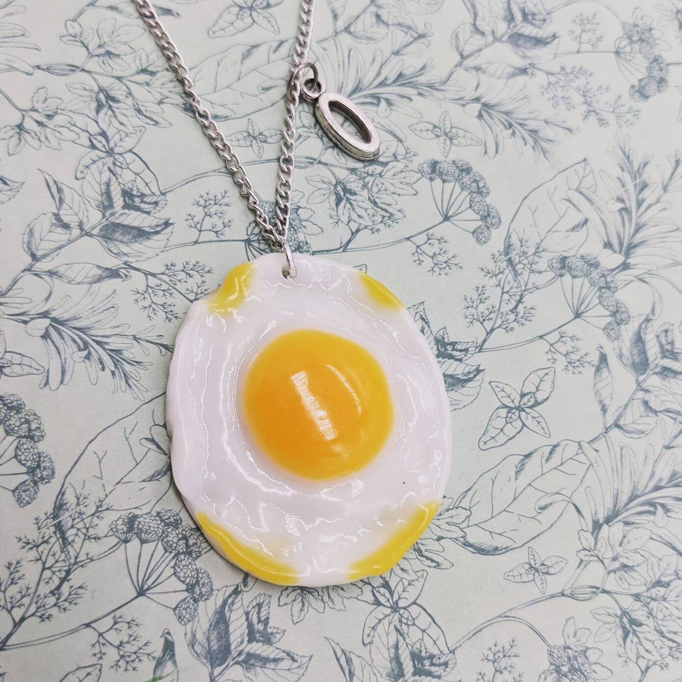 Spiegelei Halskette, Spiegelei Halskette, Spiegelei Halskette, Gelb unisex L