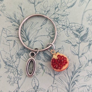 Porte-clés grenade, cadeaux pour amateurs de grenade, cadeaux inspirés de fruits, porte-clés fruits, cadeaux pour amateurs de fruits, cadeaux gourmands, cadeaux inspirés végétaliens