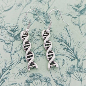 DNA earrings, science gift, nurse gift, geek earrings, genetics gift, doctor earrings, doctor gift, biology earrings, biology gifts