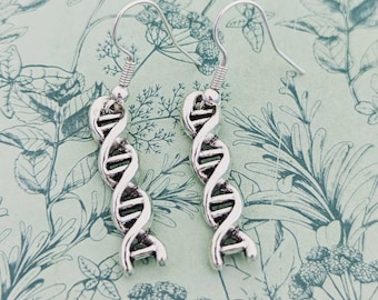 Pendientes de ADN, regalo de ciencia, regalo de enfermera, pendientes geek, regalo de genética, pendientes de doctor, regalo de doctor, pendientes de biología, regalos de biología